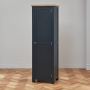 Cotswold Charcoal Grey Painted Single Shaker Kitchen Pantry Cupboard