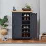 Cotswold Charcoal Grey Painted Large Shoe Cupboard