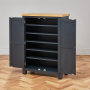 Cotswold Charcoal Grey Painted Large Shoe Cupboard