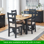 Cotswold Charcoal Grey Square Flip Top Dining Table - Extend to 170cm