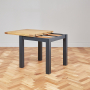 Cotswold Charcoal Grey Square Flip Top Dining Table - Extend to 170cm