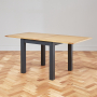 Cotswold Charcoal Grey Square Flip Top Dining Table - Extend to 170cm