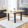 Cotswold Charcoal Grey Square Flip Top Dining Table - Extend to 170cm