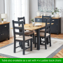 Cotswold Charcoal Grey Square Flip Top Dining Table and 2 Chair Set