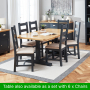 Cotswold Charcoal Grey Painted Oak 1.8m Refectory Dining Table - Seats 6 to 8