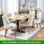 Cotswold Charcoal Grey 1.8m Dining Table and 4 Natural Scoop Chairs