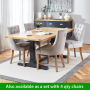 Cotswold Charcoal Grey 1.8m Dining Table and 6 Light Grey Scoop Chairs