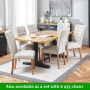 Cotswold Charcoal Grey 1.8m Dining Table and 4 Natural Oatmeal Chairs