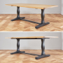 Cotswold Charcoal Grey Painted Oak 2.2m Refectory Dining Table - Seats 8 to 10