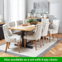 Cotswold Charcoal Grey 2.2m Dining Table and 6 Natural Scoop Chairs