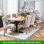 Cotswold Charcoal Grey 2.2m Dining Table and 6 Light Grey Scoop Chairs