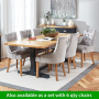 Cotswold Charcoal Grey 2.2m Dining Table and 8 Light Grey Scoop Chairs