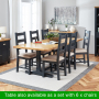 Cotswold Charcoal Grey Painted Oak 2.2m Refectory Dining Table - Seats 8 to 10