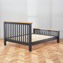 Cotswold Charcoal Grey Painted 5ft King Size Slatted Bed