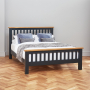 Cotswold Charcoal Grey Painted 5ft King Size Slatted Bed