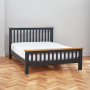 Cotswold Charcoal Grey Painted 5ft King Size Slatted Bed