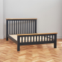 Cotswold Charcoal Grey Painted 5ft King Size Slatted Bed