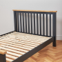 Cotswold Charcoal Grey Painted 5ft King Size Slatted Bed