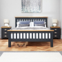 Cotswold Charcoal Grey Painted 5ft King Size Slatted Bed