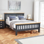 Cotswold Charcoal Grey Painted 4ft 6in Double Size Slatted Bed