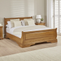 French Louis Solid Oak 5ft King Size Sleigh Bed