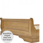 French Louis Solid Oak 5ft King Size Sleigh Bed