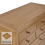 French Louis Oak Tall Large 4 over 3 Drawer Chest of Drawers