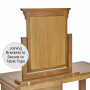 French Louis Oak Single Pedestal Dressing Table Set with Mirror and Stool