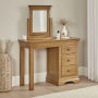 French Louis Oak Dressing Table Set with Mirror