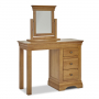 French Louis Oak Dressing Table Set with Mirror