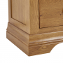 French Louis Oak 3 Drawer Pedestal Dressing Table