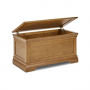 French Louis Oak Ottoman Bedding Blanket Box