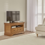 French Louis Oak Medium TV Unit - Up to 50" TV Size