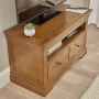 French Louis Oak Medium TV Unit - Up to 50" TV Size