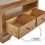 French Louis Oak Medium TV Unit - Up to 50" TV Size