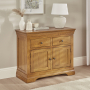 French Louis Oak Medium 2 Drawer 2 Door Sideboard