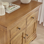 French Louis Oak Medium 2 Drawer 2 Door Sideboard