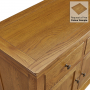 French Louis Oak Medium 2 Drawer 2 Door Sideboard