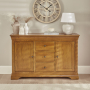 French Louis Oak Large Sideboard