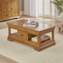 French Louis Oak 1 Drawer Coffee Table