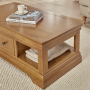 French Louis Oak 1 Drawer Coffee Table