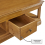 French Louis Oak 1 Drawer Coffee Table