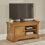 French Louis Oak Small TV Unit - Up to 48" TV Size