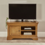 French Louis Oak Small TV Unit - Up to 48" TV Size