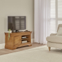 French Louis Oak Small TV Unit - Up to 48" TV Size