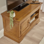 French Louis Oak Small TV Unit - Up to 48" TV Size