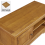 French Louis Oak Small TV Unit - Up to 48" TV Size