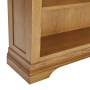 French Louis Oak Wide Low Bookcase