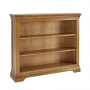 French Louis Oak Wide Low Bookcase