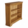 French Louis Oak Wide Low Bookcase